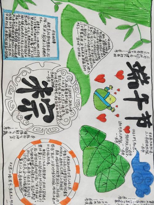 刘志丹红军小学四年级一班举行了 粽叶飘香 端午安康 手抄报展评