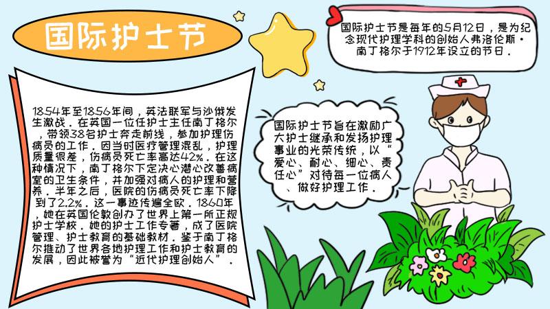 国际护士节手抄报内容