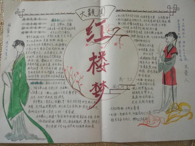 红楼梦手抄报手绘图片(30张)-360手抄报网
