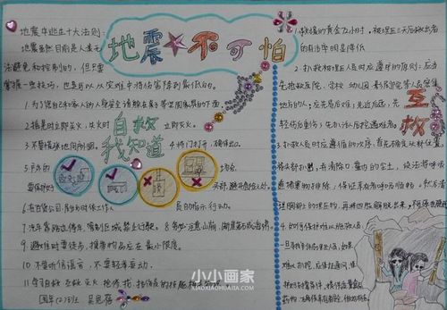 防震减灾防患未然手抄报图片内容简单