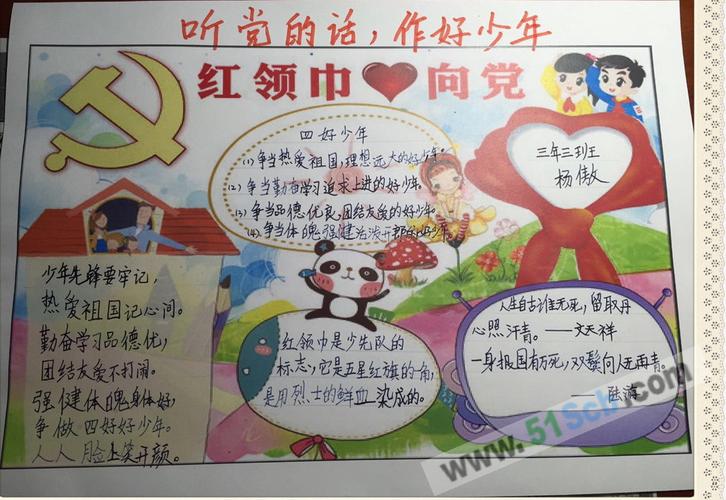 听党的话做好少年手抄报
