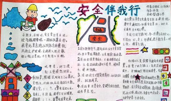 2024年假期安全伴我行手抄报初中