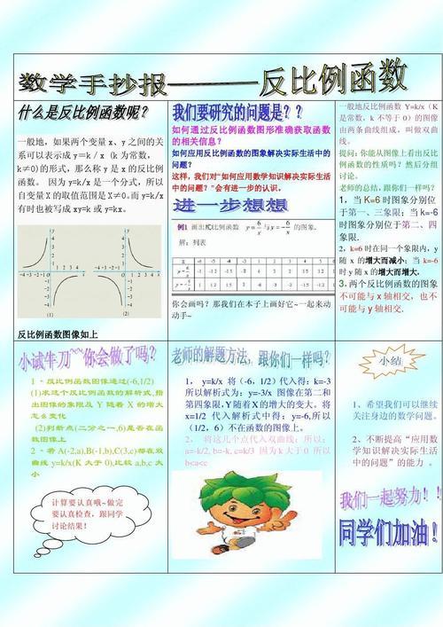 小学中秋节手抄报关于数学函数的手抄报 关于数学的手抄报一次函数