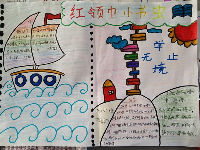 一年级我是红领巾小书虫手抄报我是小书虫手抄报
