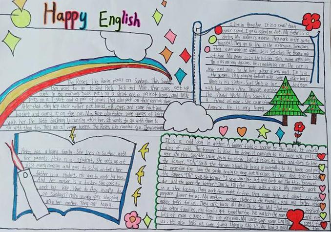 五年级英语手抄报9第九张五年级英语手抄报精美8第八张简单精美的英语