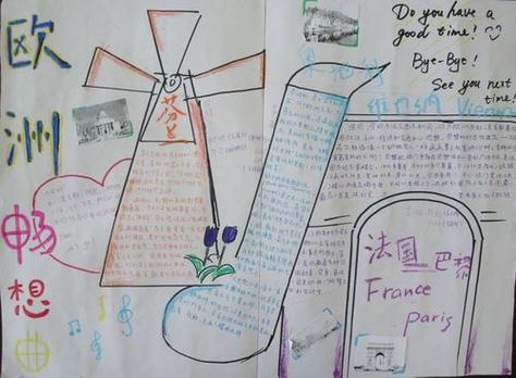 欧洲旅游路线图手抄报 旅游手抄报走进欧洲匈牙利的手抄报 走进名著手