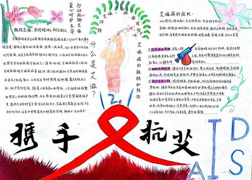 为艾呐喊---欢迎参加 四川省邻水实验学校艾滋病预防手抄报比赛 评选