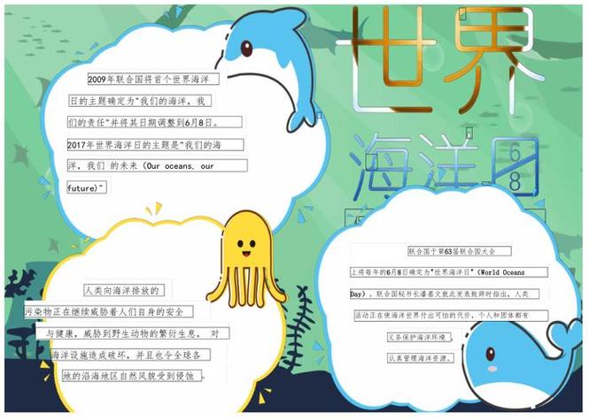 保护海洋手抄报32二年级知识海洋手抄报 二年级手抄报保护海洋手抄报.