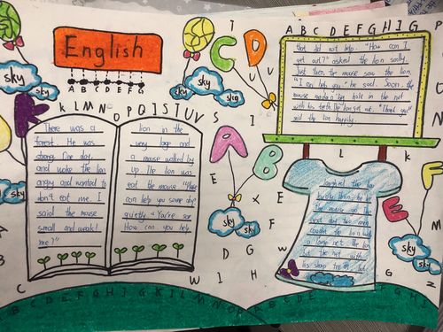 人民路小学六年级英语手抄报展览