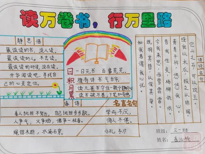 与经典同行伴书香成长渭南高新区高新小学读书节手抄报活动报道