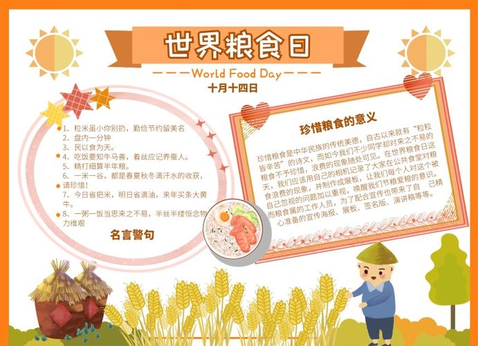 新闻2024世界粮食日手抄报内容