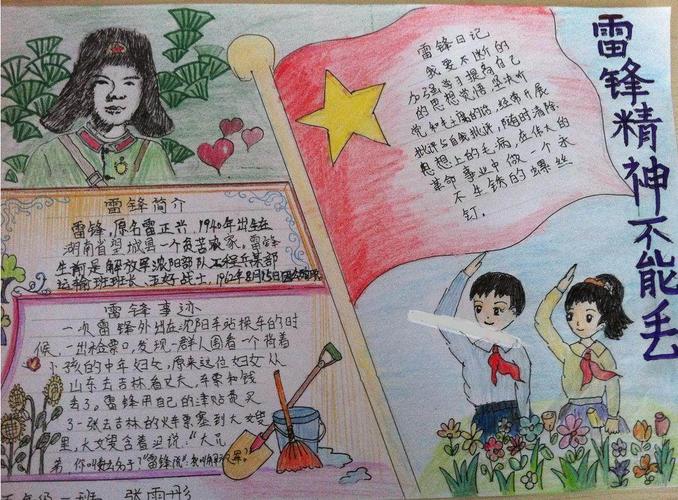 关于雷锋手抄报图画大全