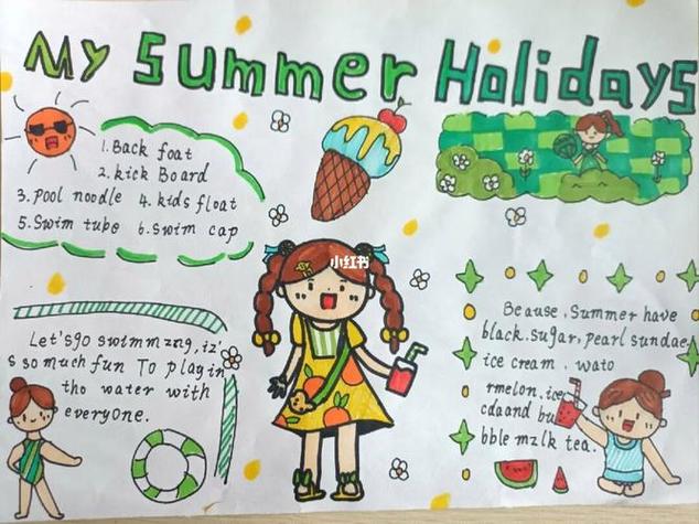 小学英语手抄报summerplanhappysummer英语手抄报关于春天的英语手