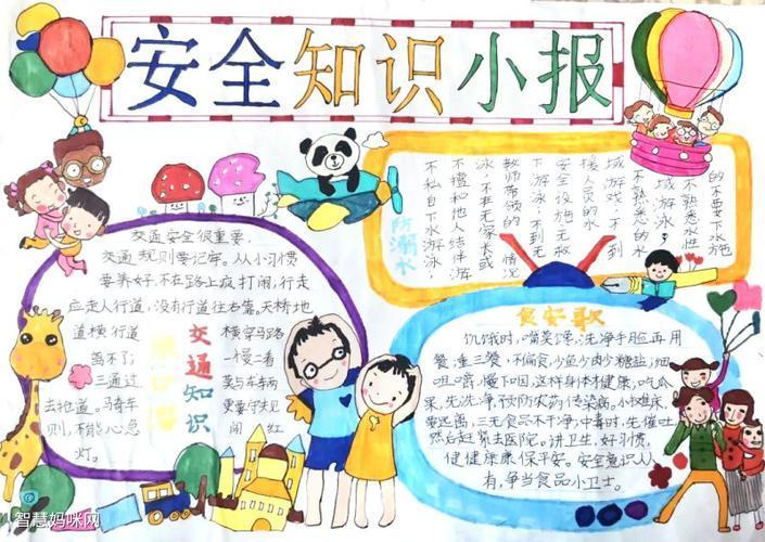 四五年级消除事故隐患筑牢安全防线主题手抄报优秀交通安全救在身边手