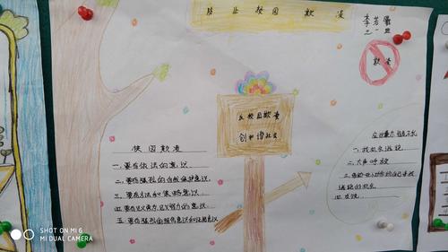 河滨河洛实验学校蜜蜂班 拒绝校园欺凌手抄报展