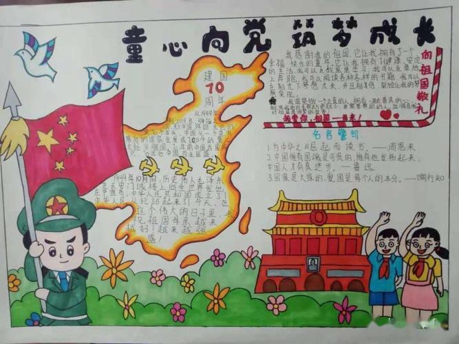 童心向党手抄报实验三小庆六一童心向党 梦想起航优秀手抄报展评