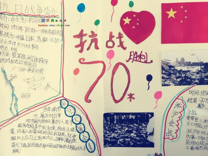 中国人民抗日战争胜利70周年手抄报作品展