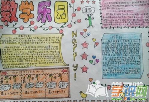简单又漂亮四年级数学手抄报图片