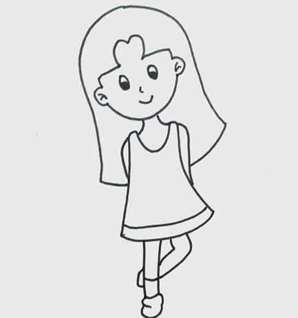 少女怎么画简单又漂亮少女简笔画教程格格手抄报简笔人物画小女孩手