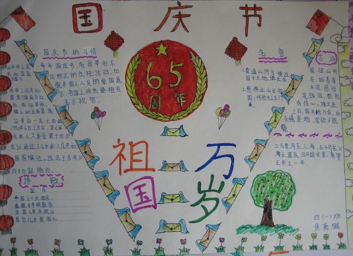 国庆节手抄报版面设计图2