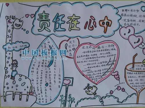 成长与责任手抄报版面设计图