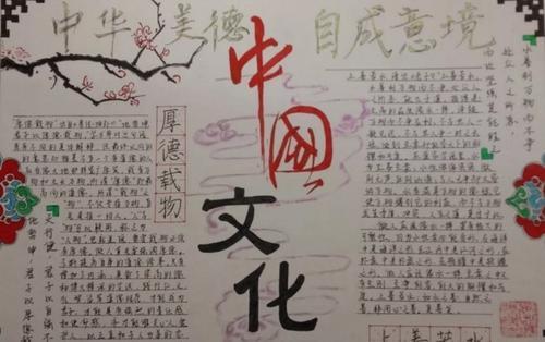 河南传统文化风采手抄报传统文化手抄报