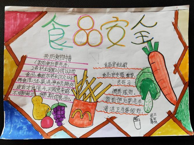 食品安全手抄报伊山小学胜利校区开展舌尖上的安全手抄报评比活动机关