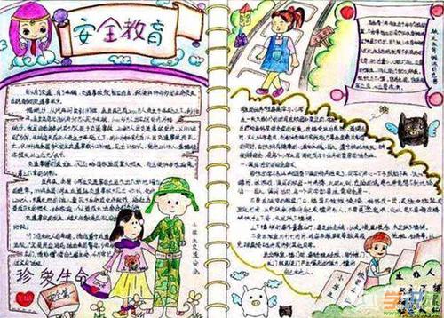 手抄报 方向盘重又圆 安全法记心间 酒色气全不沾 疲劳车更不玩 保
