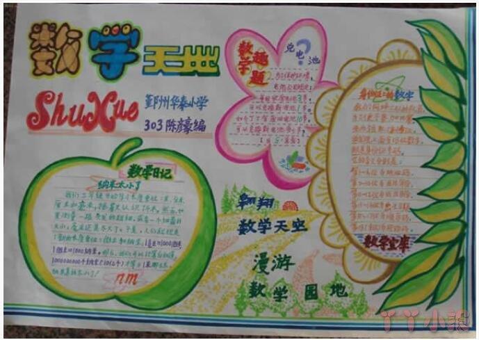 小学数学手抄报图片大全小学生三年级上册数学手抄报的格式样板数学手