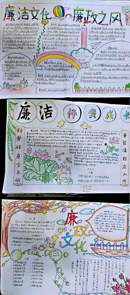 杭州下城廉韵手抄报手抄报版面设计图