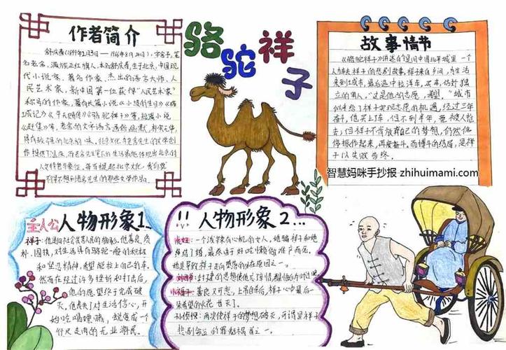 骆驼祥子手抄报 好书推荐手抄报