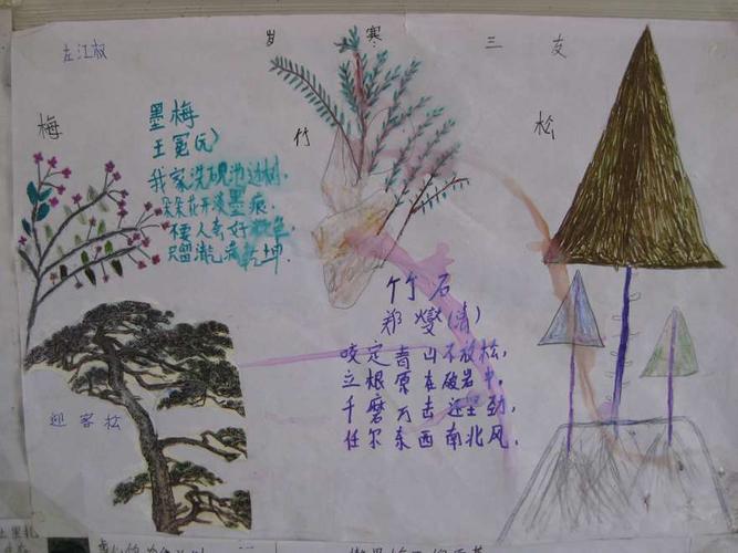 漕麦二班竹文化手抄报