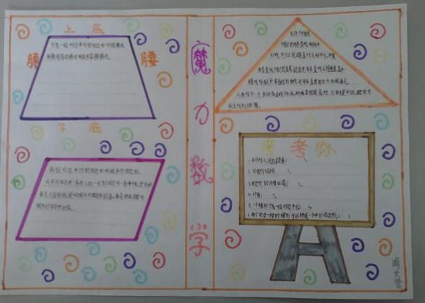 五年级数学手抄报图片设计