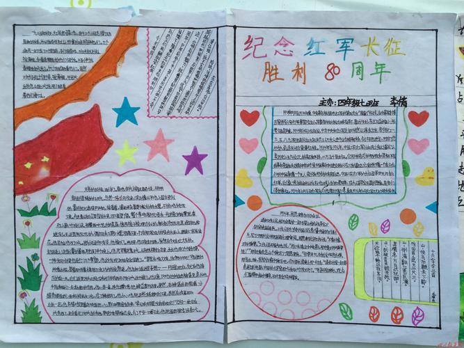 纪念红军长征83周年的手抄报 庆祝70周年的手抄报