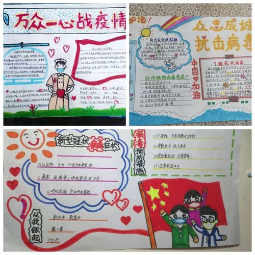 凝心聚力 携手战 疫 ---潼关县中心幼儿园开展防 疫 手抄报绘制活动