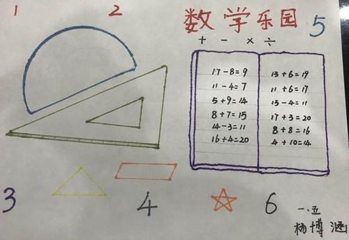 数学题小学一年级手抄报小学一年级手抄报