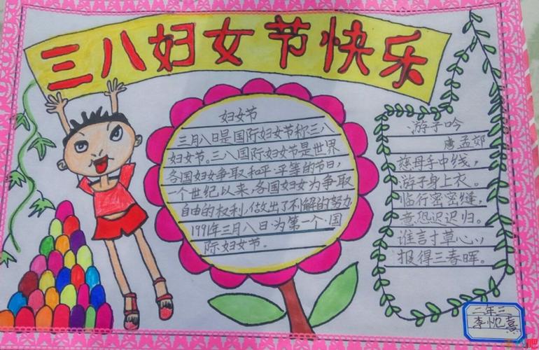 2024三八妇女节手抄报图片内容