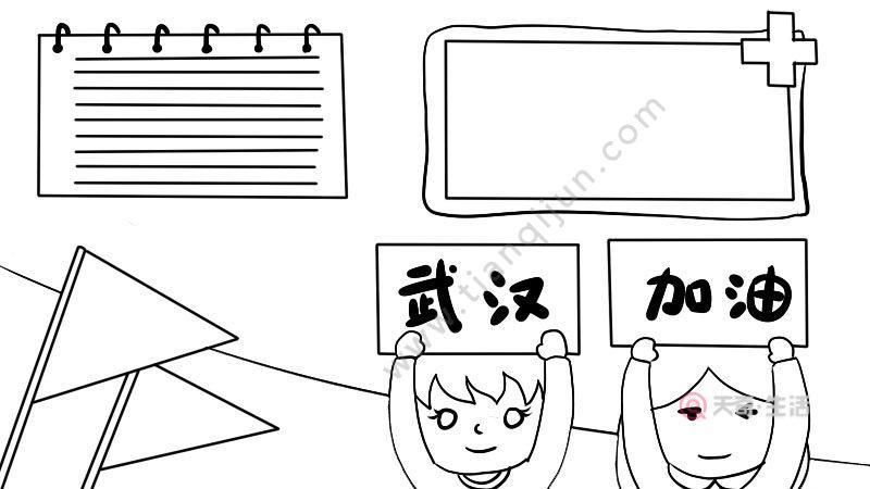 为武汉加油手抄报怎么画2024为武汉加油手抄报简单易画的手抄报为武汉