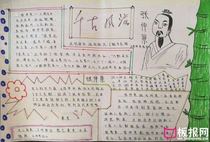 历史手抄报话说千古风流人物名人手抄报简单又漂亮话说千古风流人物