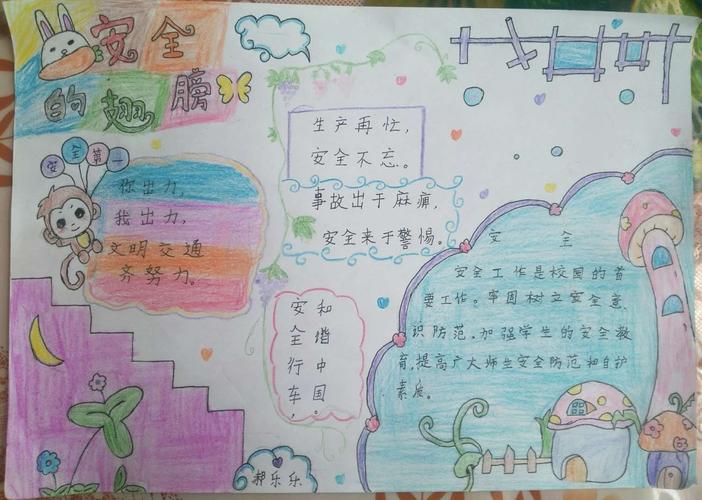 王家寨小学 五年级 中小学生安全教育日活动手抄报