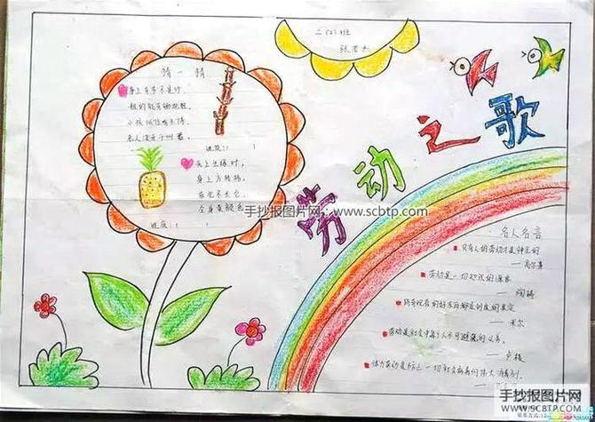 手抄报爱劳动爱生活南化小学五一劳动节手抄报展览幼儿园小朋友爱劳动