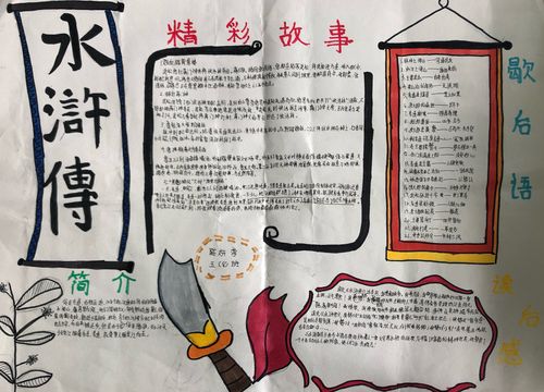 《水浒传》阅读活动 写美篇伍 《水浒传》手抄报