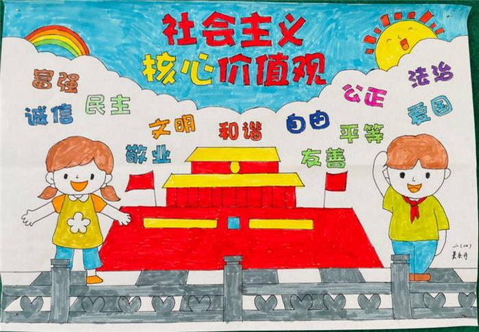 有关小学社会主义核心价值观手抄报