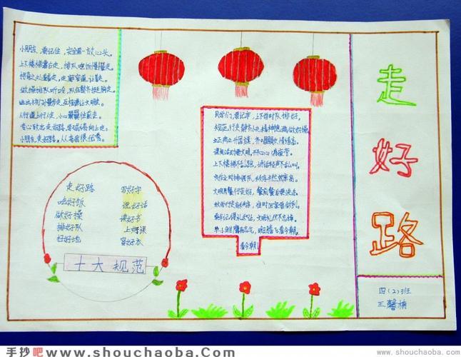 回首走过的路手抄报手抄报简单又好看