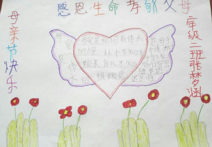 在2024年母亲节 5月14日 来临之际以感恩母亲为主的手抄报