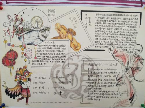 我的精彩寒假 我在家乡过大年丨初二9班优秀手抄报展示