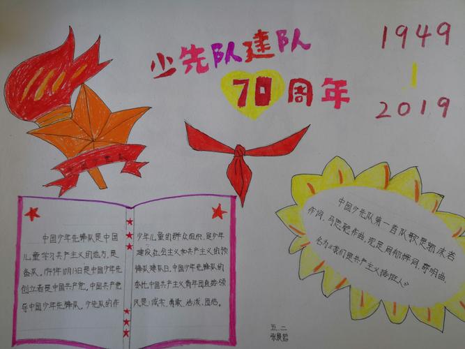 喜迎第七十个建队节 西冶街小学七色光中队 2024级2班 举办手抄报