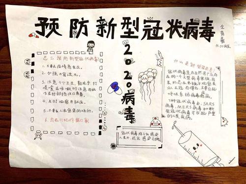 学会防护 抗击疫情 六一班防新型冠状病毒手抄报优秀作品展