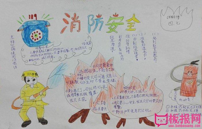 漂亮的消防安全手抄报图片火灾无情