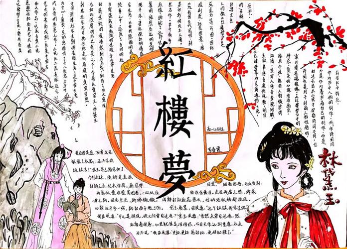 红楼梦手抄报模板简单又漂亮(28张)-360手抄报网